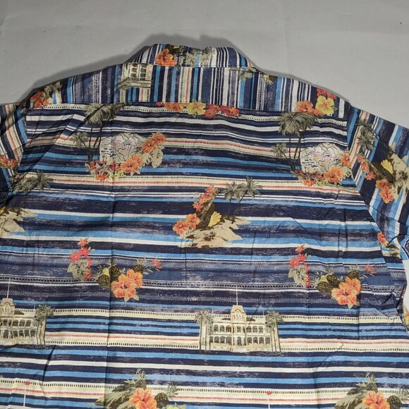 NEW- Size L Mens Cremieux Short Sleeve Button Down Shirt Martinique Cotton Rayon - Picture 7 of 7